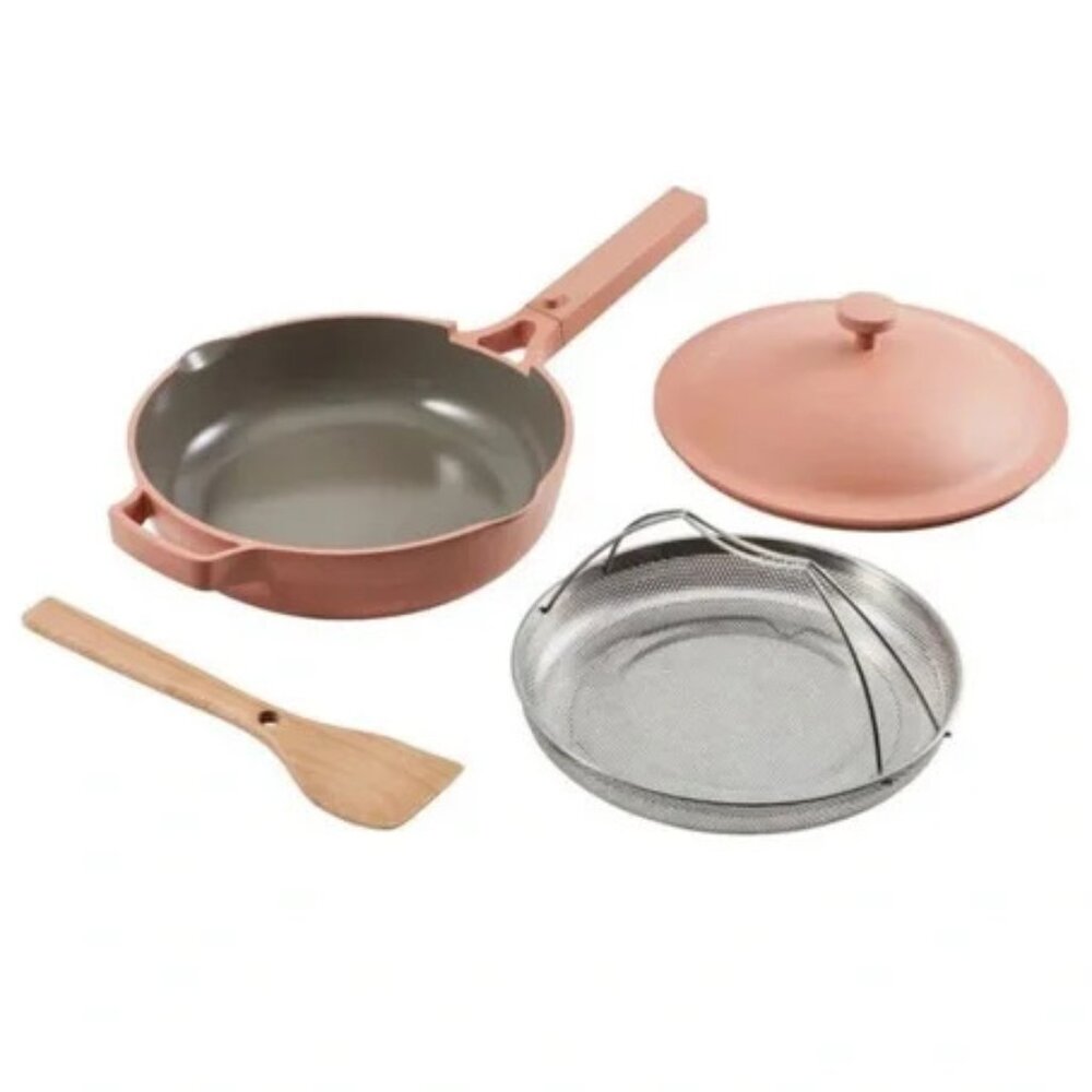 LAST CHANCE! NIB Our Place Always Pan Set w/Basket, Spatula, Sponge Pink Spice